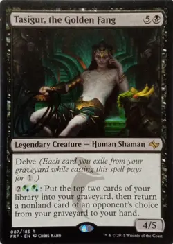 087/185 TASIGUR, THE GOLDEN FANG RARE FATE REFORGED MTG CARD - Image 1