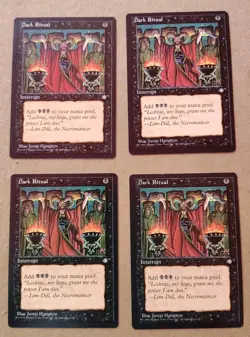 Magic The Gathering: Ice age. 1995. Dark Ritual LOT OF 4!! NM-VG. MTG - Image 1