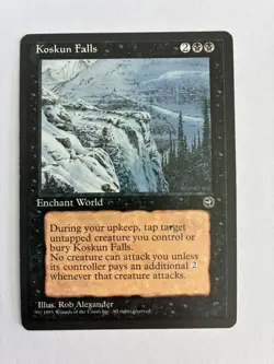 Magic the Gathering Homelands Koskun Falls MTG Black NM RARE - Image 1