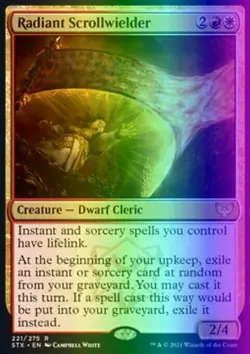 MTG Radiant Scrollwielder (221) Strixhaven School of Mages NM FOIL - Image 1