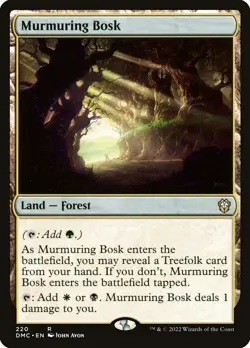 1x - Murmuring Bosk - (#220 - forest) - CMR: Dominaria United - NM MTG - Image 1