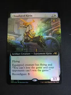 Cloudsteel Kirin (Extended Art) #435 (Foil) NM Kamigawa Neon Dynasty Magic MTG - Image 1