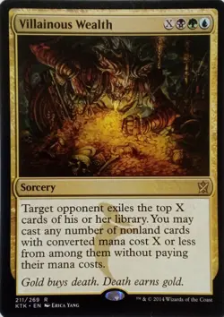 211/269 VILLAINOUS WEALTH RARE KHANS OF TARKIR MTG CARD - Image 1
