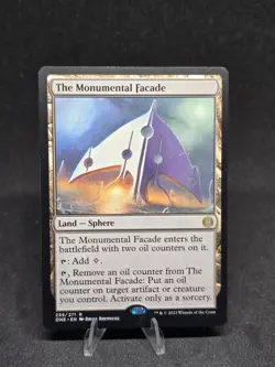 MTG The Monumental Facade 255/271 Phyrexia All Will Be One Rare Land NM - Image 1