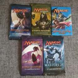 Magic: The Gathering MTG Bundle of Masters Booster Packs x 5- New & Sealed - Image 1
