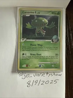 CARNIVINE G 2009 POKEMON DIAMOND & PEARL BLACK STAR PROMOS DP42 Q3562 - Image 1