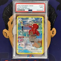 PSA 9 MINT 2022 Pokemon Brilliant Stars OCTILLERY TG03 Full Art - Image 2