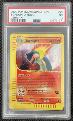2002 Pokemon TORNUPTO Holo Expedition Base Set 28/165 Deutsch PSA 7 Pack Fresh - Image 1