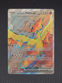 Pokemon TCG Team Rocket's Moltres ex 208/182 Destined Rivals Full Art Ultra Rare - Image 1