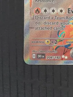 Pokemon TCG Team Rocket's Moltres ex 208/182 Destined Rivals Full Art Ultra Rare - Image 4