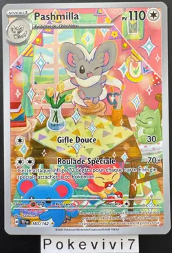 Carte Pokemon PASHMILLA 183/162 Holo EV5 Ecarlate et Violet TEF FR NEUF - Image 1