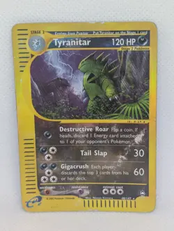 Tyranitar 040/147 Aquapolis Reverse Holo Ultra Rare Pokemon TCG Nintendo - Image 1