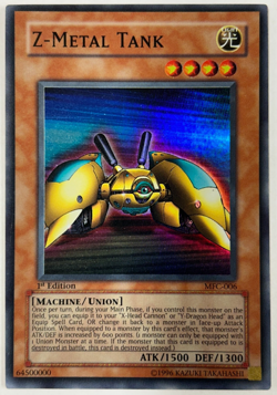 Yugioh MFC-006 Z-Metal Tank 1st Ed. Super Rare Vintage Original NM+ - Image 1