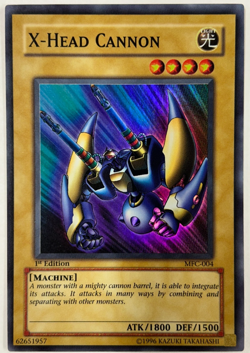 Yugioh MFC-004 X-Head Cannon 1st Ed. Super Rare Vintage Original NM - Image 1