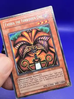 Yugioh Card Exodia The Forbidden One MC1-EN001 Secret Rare Limited Edition LP - Image 3