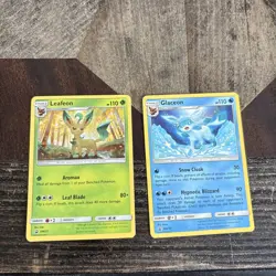 Leafeon SM237 - Glaceon SM238 - Black Star Promo Set - Pokemon TCG NM - Image 1