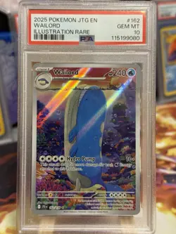 Pokemon Journey Together Wailord 162/159 Holo PSA 10 GEM MINT 💎 - Image 1