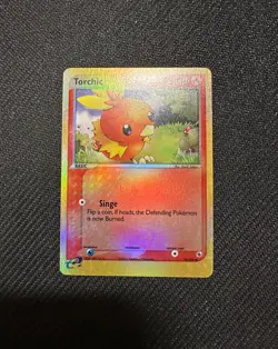 Pokemon TCG Torchic 74/109 Ruby and Sapphire Reverse Holo Nintendo 2003 LP - Image 1