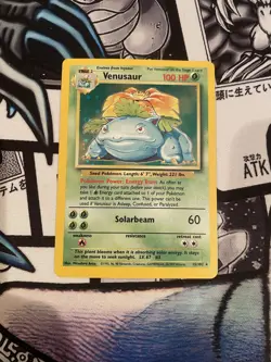 Pokemon TCG Venusaur 15/102 Base Set Unlimited Holo Rare Vintage 1999 WOTC MP - Image 1