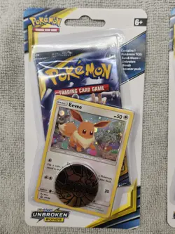 X2 Pokemon Unbroken Bonds Eevee & Pikachu Blister Pack Sun & Moon Sealed - Image 2