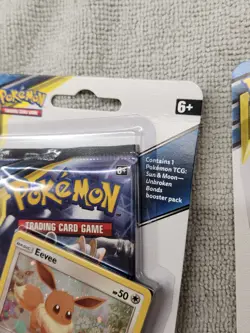 X2 Pokemon Unbroken Bonds Eevee & Pikachu Blister Pack Sun & Moon Sealed - Image 3