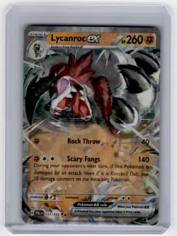 Pokemon Lycanroc ex 117/193 Paldea Evolved Scarlet & Violet Double Rare - Image 1
