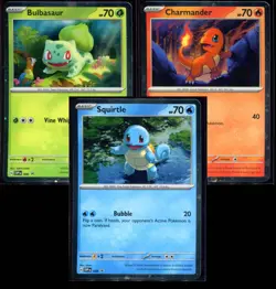 Pokemon 151 Promos NM Bulbasaur SVP 046 Charmander SVP 047 Squirtle SVP 048 - Image 1