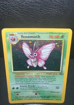 Pokemon TCG Venomoth Holo Unlimited Rare Card 13/64 Jungle **READ DESCRIPTION - Image 1