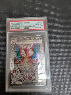 Pokemon TCG Obsidian Flames Charizard EX Sir Card 223/197 PSA 10 - Image 1