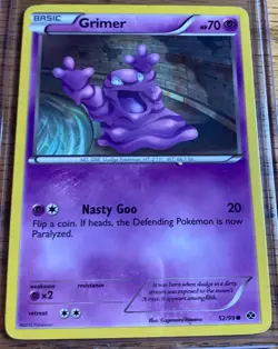 Pokemon Next Destinies Common Card - Grimer 52/99 LP - Image 1