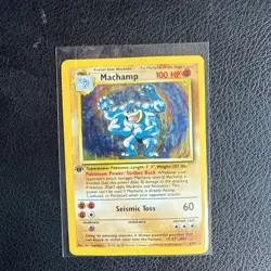 Pokemon Card Machamp 8/102 Rare Holographic 1st Edition Base Set - Image 1