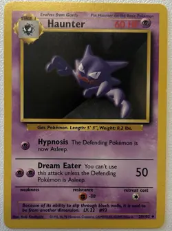 Haunter Base Set Uncommon Card 29/102 1999 Pokemon - Image 1