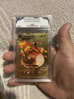🔥2020 Pokemon MAX Charizard OX HP500 Gold Foil, Card 52/100🔥 fan art card - Image 1
