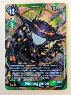 NIDHOGGMON-DIGIMON CARD GAME-NIDHOGGMON- ALTERNATIVE ART-BT4-062SR-ENGLISH - Image 1