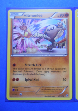 Hitmonlee 47/111 & Hypno 36/111 Pokemon card XY Furious Fists NM - Image 1