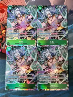 ONE PIECE Card Game ADIO OP09-023 SR Alt Art ENGLISH playset x4 Pack Fresh/ NM - Image 1