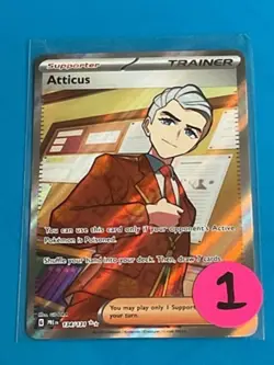 Atticus Trainer 134/131 Prismatic Evolutions English Pokemon Card - Image 1
