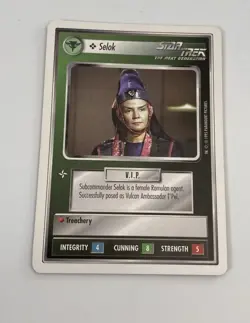 Star Trek CCG Personnel Romulan Selok Common Card - Image 1