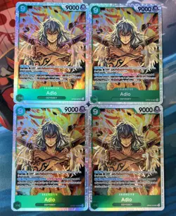 ONE PIECE Card Game ADIO OP09-023 SR ENGLISH playset (x4) Pack Fresh/ NM - Image 1