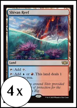 MTG - 4 x Shivan Reef - Tarkir: Dragonstorm - Playset 4x x4 - Image 1