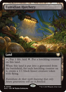 Eumidian Hatchery 0040 ~ Extended Art Rare NM MTG Edge of Eternities - Image 1