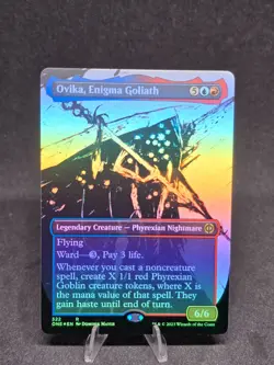 MTG Ovika, Enigma Goliath 322 Phyrexia All Will Be One Borderless Rare Foil NM - Image 1
