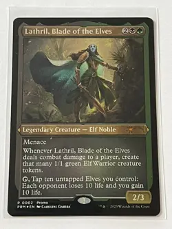 Lathril Blade of the Elves 2 MTG Promo 2023 Mint - 9.0 + Etched Mythic Rare - Image 2