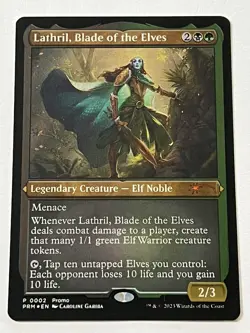 Lathril Blade of the Elves 2 MTG Promo 2023 Mint - 9.0 + Etched Mythic Rare - Image 4