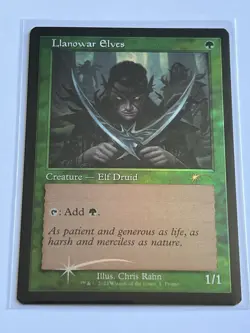Llanowar Elves 1 MTG Retro Frame Promo 2023 Mint - 9.0 + Foil Rare - Image 2