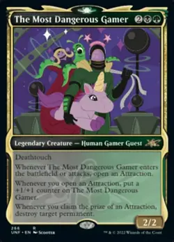 1x The Most Dangerous Gamer - Showcase - Foil NM-Mint, English Unfinity MTG Magi - Image 1