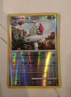 Vigoroth 64/127 HP 60 LV 28 Reverse Holo Rare 2009 Pokemon Card Near Mint - Image 1