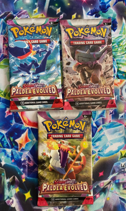 Pokemon TCG SV02 Paldea Evolved Booster Pack Lot of 7x Factory Sealed - Image 2