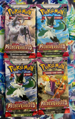 Pokemon TCG SV02 Paldea Evolved Booster Pack Lot of 7x Factory Sealed - Image 3