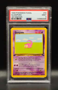 Slowpoke 1st Edition 1999 Pokemon #55 WOTC PSA 9 Newly Graded - Image 1